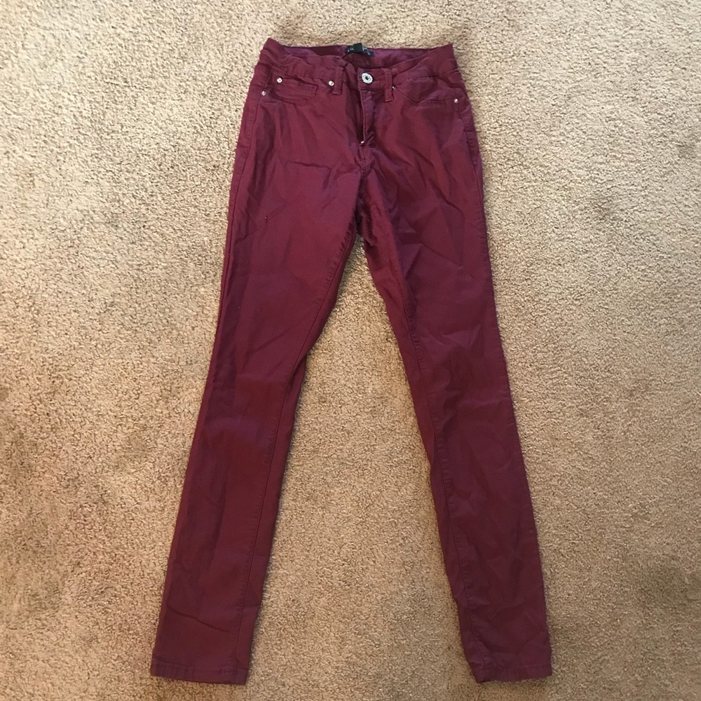 Burgundy Skinny Jeans